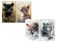 Блокнот-перевертыш А6  80л гребень "Дикие животные" кл.