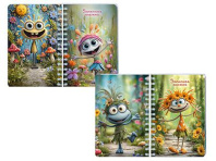 Блокнот-перевертыш А6  80л гребень "Забавные малышки" кл.