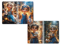 Блокнот-перевертыш А6  80л гребень "Сказочные девочки" кл.
