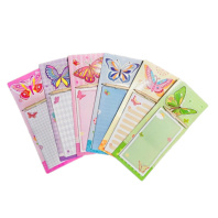 Блок д\записи на магните "Butterfly" ассорти, 40л. 110*273 мм, с карандашом