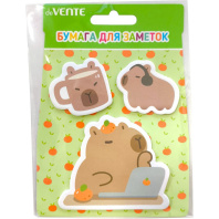 Набор бумаги с липким краем "deVENTE. Capybara&Work" 40x40 мм и 70x70 мм, 3x20 л.