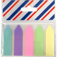 Закладки с липким краем (45*12мм) 5цв, по 20л. ПАСТЕЛЬ стрелки