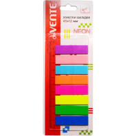 Закладки с липким краем (45*12мм) 8цв., по 25л.., НЕОН