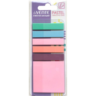 Закладки с липким краем (50*50мм,50*10мм)  6* 20л., 5 пастельных цветов