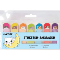 Закладки с липким краем (65*18мм) 7цв., по 20л. "Kitty" бумаж.