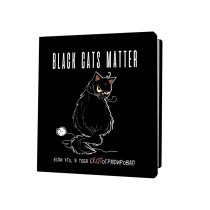 Записная книжка 130*130мм  32л скоба "Black cats matter. Если что, я тебя сКОТографировал"