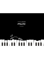 Тетрадь для нот А4  8л., гориз., скоба "Клавиши на черном"