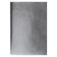 Тетрадь А4  48л кл. скоба бумвинил Hatber "METALLIC Серебро"