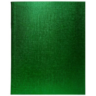 Тетрадь А5  48л кл. скоба бумвинил Hatber "METALLIC Зеленая"