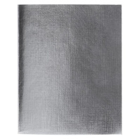 Тетрадь А5  48л ЛИН. скоба бумвинил Hatber "METALLIC Серебро"