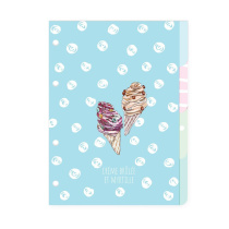 Разделители для тетрадей на кольцах А5 4л. Альт "Мороженое"