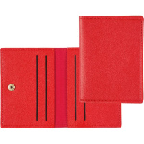 Визитница к/з на кнопке "deVENTE. Casual" 4отд., красная