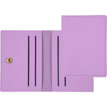 Визитница к/з на кнопке "deVENTE. Casual" 4отд., светло-сиреневая