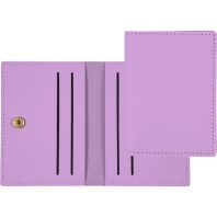 Визитница к/з на кнопке "deVENTE. Casual" 4отд., светло-сиреневая