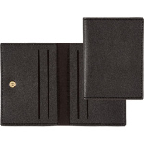 Визитница к/з на кнопке "deVENTE. Casual" 4отд., черная