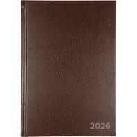 Ежедневник дат. 2026г А5 Attomex 336стр., коричневый, бумвинил, тисн.фольгой, офсет 60г/м2