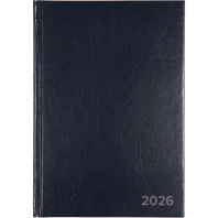 Ежедневник дат. 2026г А5 Attomex 336стр., темно-синий, бумвинил, тисн.фольгой, офсет 60г/м2
