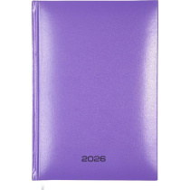 Ежедневник дат. 2026г А5 Attomex. Even 336стр., сиреневый, тв.обл., бумвинил, ляссе