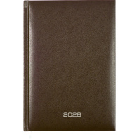 Ежедневник дат. 2026г А5 Attomex. Orion 336стр., коричневый, тв.обл., бумвинил, ляссе