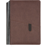 Ежедневник дат. 2026г А5 deVENTE Brighton 336стр., коричневый, тв.обложка, кожзам, ляссе, карман