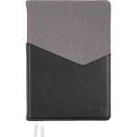 Ежедневник дат. 2026г А5 deVENTE Kollin 336стр.,тв. комбин. обложка,кожзам.,карман, черный