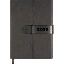 Ежедневник дат. 2026г А5 deVENTE Tudor 336стр., черный, тв.обложка, кожзам, карман,2ляссе,70г/м2