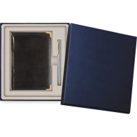 Набор подарочный "Bellagio" ежедн. 2026г А5, 336стр., черный, тв. обл., иск. кожа, + шар.ручка