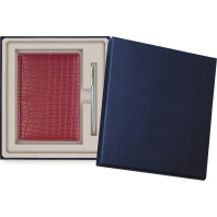 Набор подарочный "Wild" ежедн. 2026г А5, 336стр., бордовый, тв. обл., иск. кожа, + шар.ручка