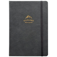 Ежедневник дат. 2026г А5 176л., иск.замша, тв.пер. "Explore. Черный" тисн.фольгой, резинка, ляссе Ежедневник дат. 2026г А5 176л., иск.замша, тв.пер. "Explore. Черный" тисн.фольгой, резинка, ляссе