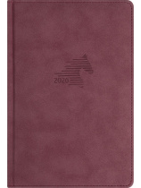 Ежедневник дат. 2026г. А5 168л. кожзам, тв.обл. "Год лошади. Бордо" ляссе