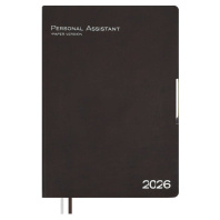Ежедневник дат. 2026г А4 120л., кожзам, мягк.пер. "Шеврет глосс коричневый" +ПОДАРОК