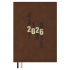 Ежедневник дат. 2026г А5 176л., кожзам, мягк.пер. "Замша коричневый" +ПОДАРОК