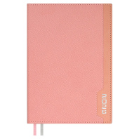 Ежедневник дат. 2026г А5 176л., кожзам, тв.пер. "#Думай как миллиардер. Джут розовый" ляссе