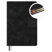 Ежедневник дат. 2026г А6 176л., кожзам, тв.пер. "#Думай как миллиардер. Тиволи глосс черный" выруб