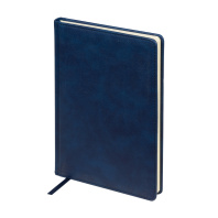 Ежедневник недат. А5 128л., кожзам, тв.обл. "Classic. Синий" ляссе