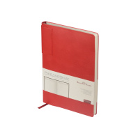 Ежедневник недат. А5 136л., кожзам, мягк.пер. "London. Красный" ляссе
