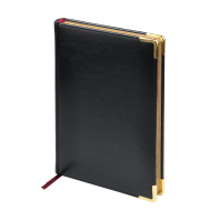 Ежедневник недат. А5 136л., кожзам, тв.обл. "Sidney Nebraska. Черный"