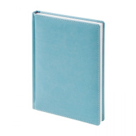 Ежедневник недат. А5 136л., кожзам, тв.пер. "Velvet. Небесно-голубой" софт тач