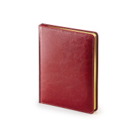 Ежедневник недат. А6 136л., кожзам, тв.обл. "Sidney Nebraska. Бордовый"