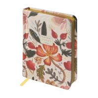 Ежедневник недат. А6+ 120л., тв.обл., иск.кожа "Flora. Нежные цветы" ляссе