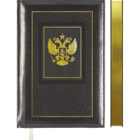 Ежедневник недат. А5 deVENTE  Symbol 272стр., черный, тв.обл.,кожзам., ляссе, 70гр/м2