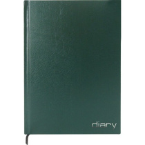 Ежедневник недат. А6 Attomex 320 стр., тм.-зеленый, тв.обл., бумвинил, офсет 60г/м2