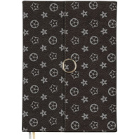 Ежедневник недат. В6 deVENTE Chic 320стр, черный, тв. обл.,кожзам, магн.створка, карман