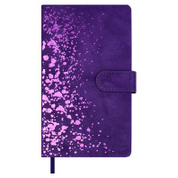 Ежедневник недат А6 кожзам, тв.пер., 120л. "Тиволи фиолетовый" ляссе, магн.клапан