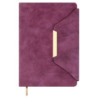 Ежедневник недат. А5 120л. кожзам, тв.пер. "Спилок делавэ бордовый" клапан, ляссе