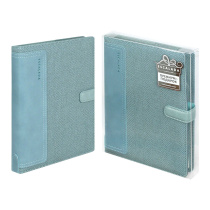 Ежедневник-органайзер недат. А5 кожзам., тв.пер., 160л. "Саржа пепельно-голубой"