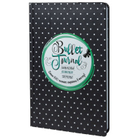 Bullet Journal А5 7БЦ 72л "Черный в горошек" шаблоны, списки, трекеры Bullet Journal А5 7БЦ 72л "Черный в горошек" шаблоны, списки, трекеры