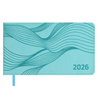 Планинг дат. 2026г 150*87мм 64л., кожзам., мягк.пер. "Виннер голубой" ляссе Планинг дат. 2026г 150*87мм 64л., кожзам., мягк.пер. "Виннер голубой" ляссе