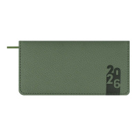 Планинг дат. 2026г 170*88мм 64л., кожзам., тв.пер. "Джут хаки" блинт.тисн., ляссе Планинг дат. 2026г 170*88мм 64л., кожзам., тв.пер. "Джут хаки" блинт.тисн., ляссе