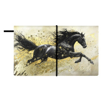 Планинг дат. 2026г 175*105мм 64л., кожзам., мягк.пер. "Вороной конь" тисн.фольгой, резинка, ляссе